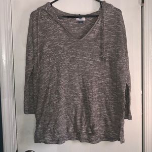 Knit v-neck sweatshirt